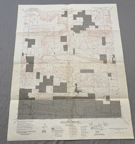 CHICKALAH MOUNTAIN WEST ARKANSAS MAP DMA 7354 III NW-SERIES V884