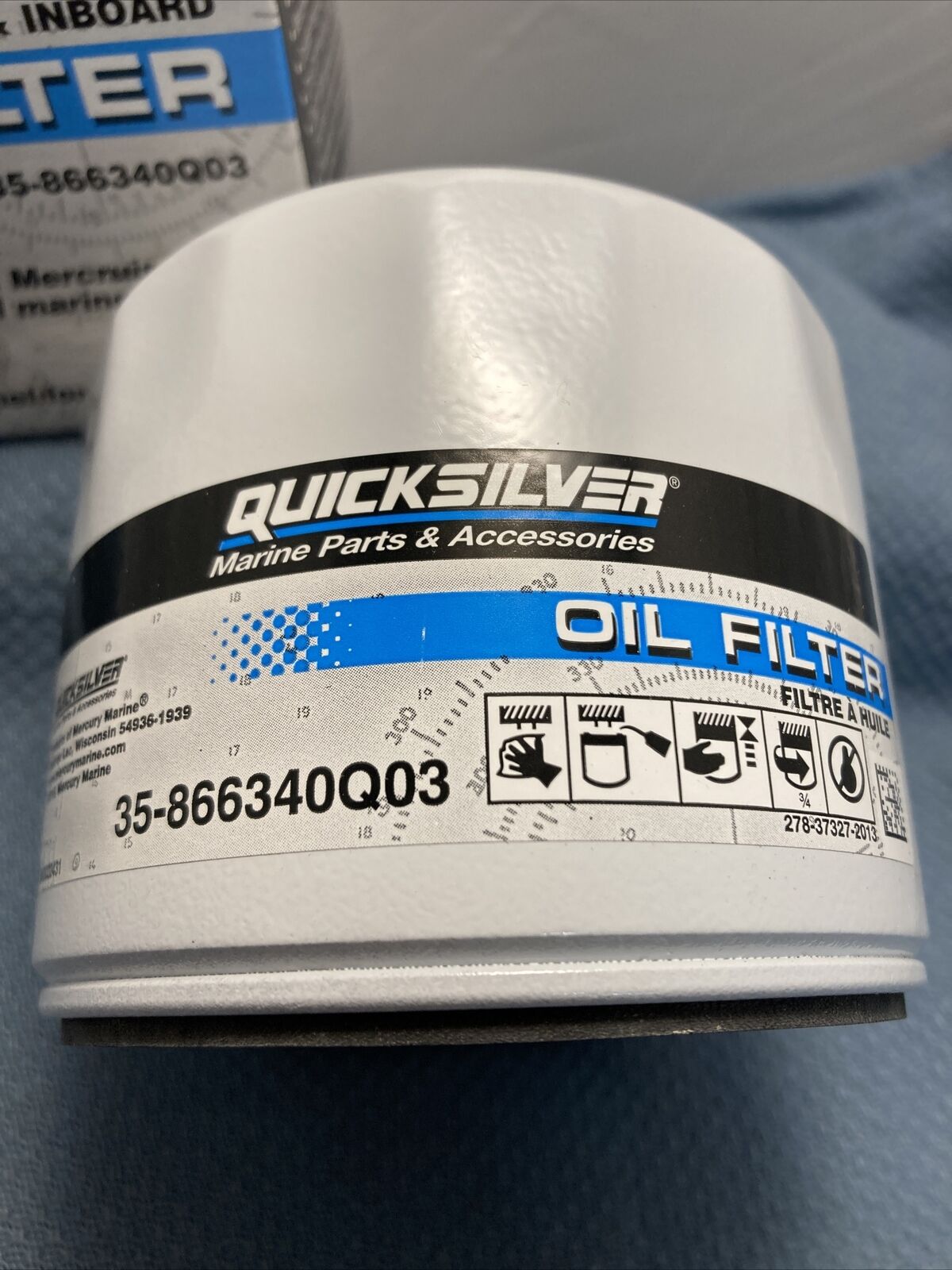 NEW QUICKSILVER 35-866340Q03 MARINE OIL FILTER, STERNDRIVE AND INBOARD ...