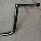 10" Chrome Z Bar Motorcycle Handlebars / Ready for Wiring in Handles