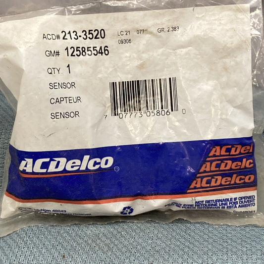 NEW ACDELCO 213-3520 SENSOR, CRANKSHAFT POSITION GM 12585546 GR 2.383