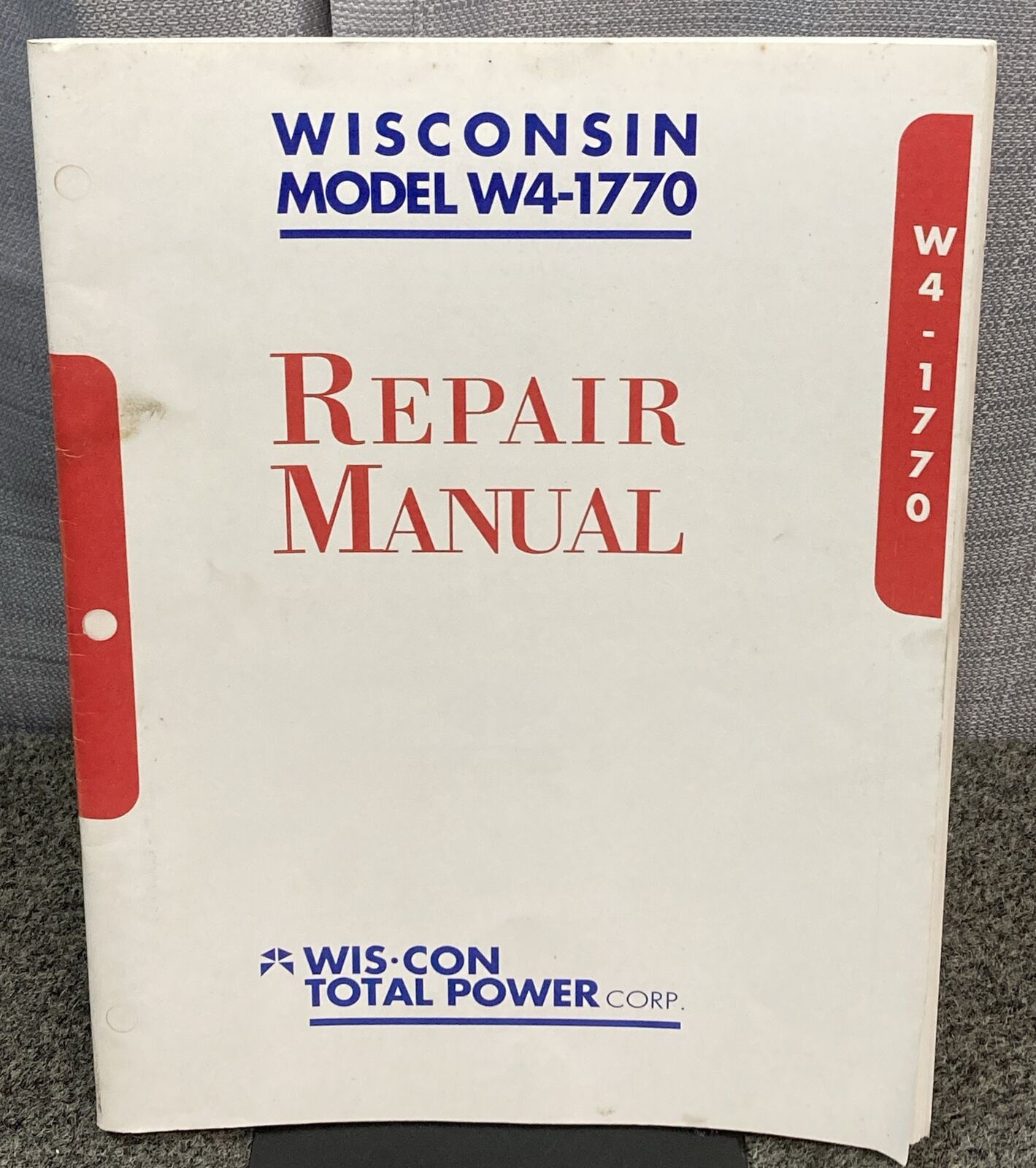 WIS-CON TOTAL POWER W4-1770 REPAIR MANUAL