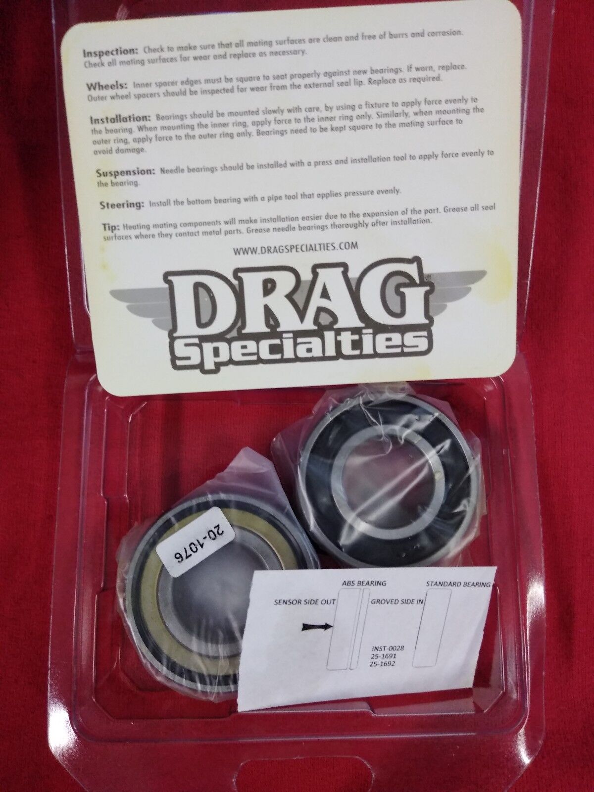 NEW Drag Specialties Wheel Bearing Kit 0215-0962 /  For Harley Davidson