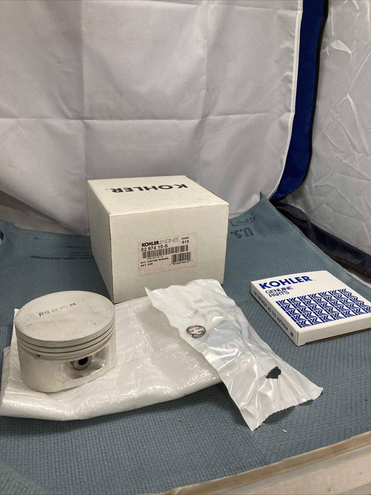 NEW GENUINE KOHLER 52 874 15-S PISTON KIT WITH RINGS