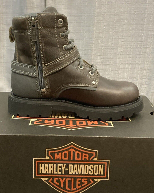 NEW GENUINE HARLEY DAVIDSON D87246 SIZE 6 WOMEN'S BECKY FLASH 6" GREY BOOTS