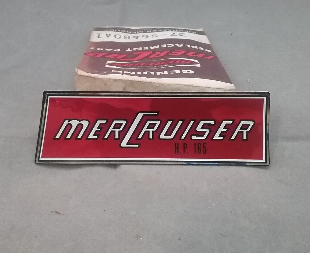 QTY3 NEW MERCURY 37-56480A1 DECAL SET MERCRUISER 120/140 AND 165HP