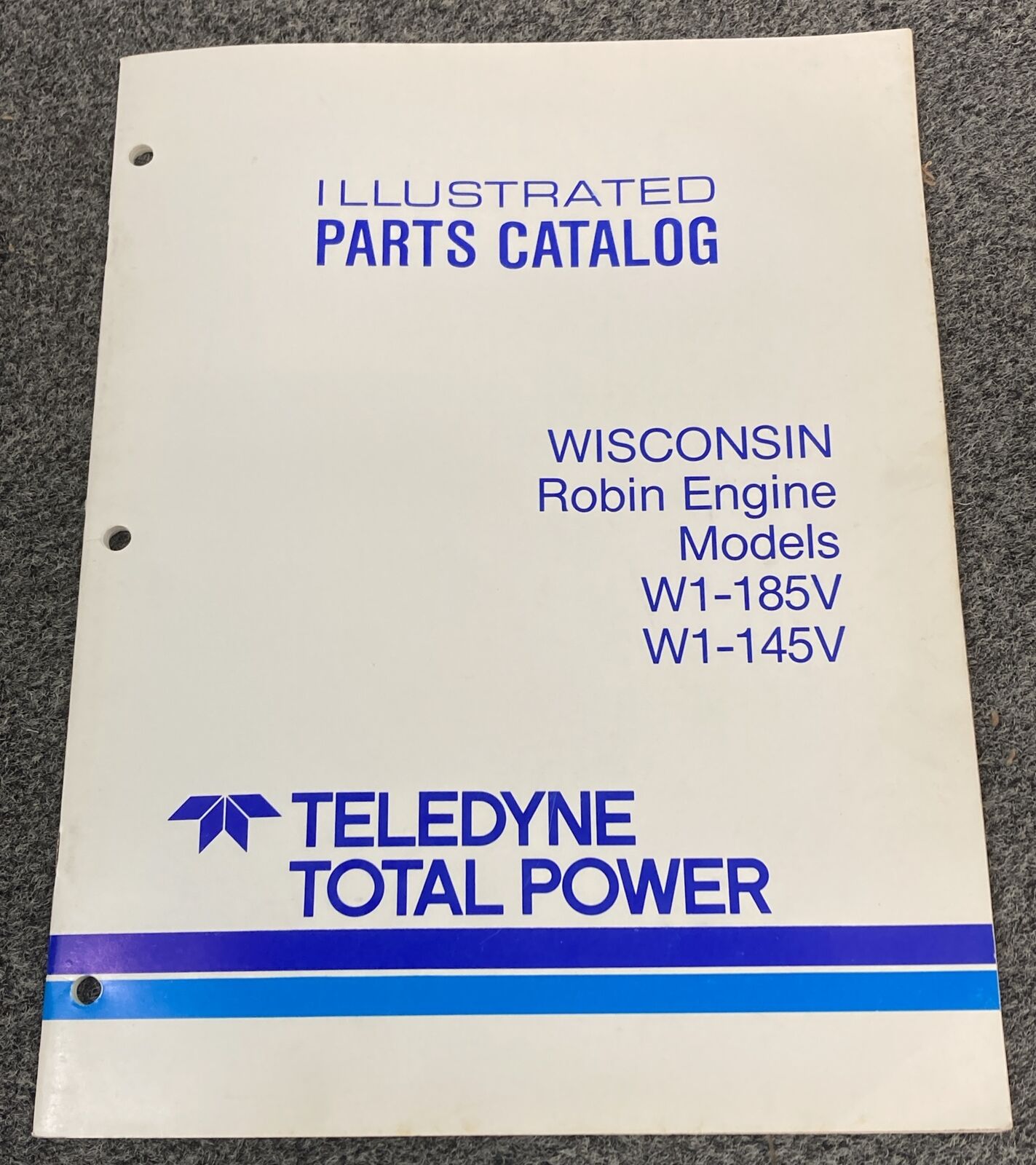 TELEDYNE TOTAL POWER WISCONSIN ROBIN W1-185V & W1-145V  ILLUS. PARTS CATALOG