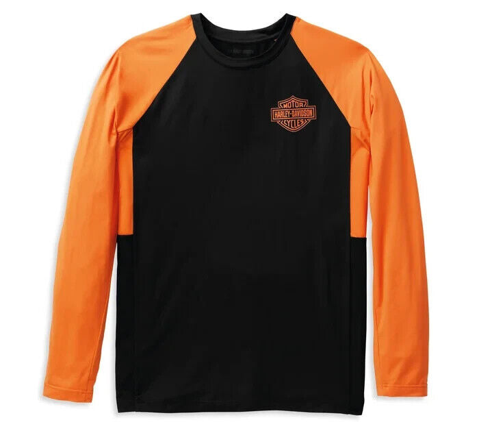 NEW GENUINE HARLEY DAVIDSON 99052-22VM MEN'S MED TEE KNIT BLACK BAR & SHIELD