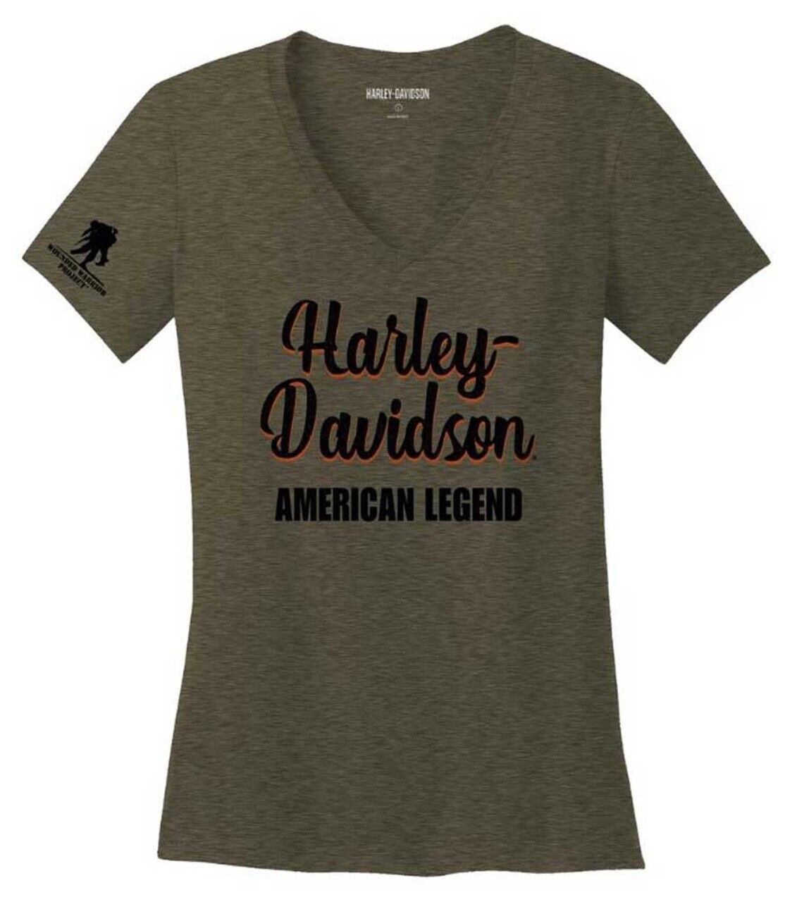 NEW GENUINE HARLEY DAVIDSON 96198-23VW  WOMEN'S SMALL TEE KNIT WWP GREEN HEATHER