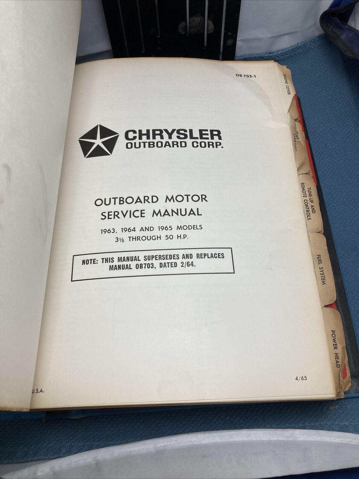 CHRYSLER OUTBOARD MOTORS OB151A-OB1722 SERVICE MANUALS/PARTS CATALOGS