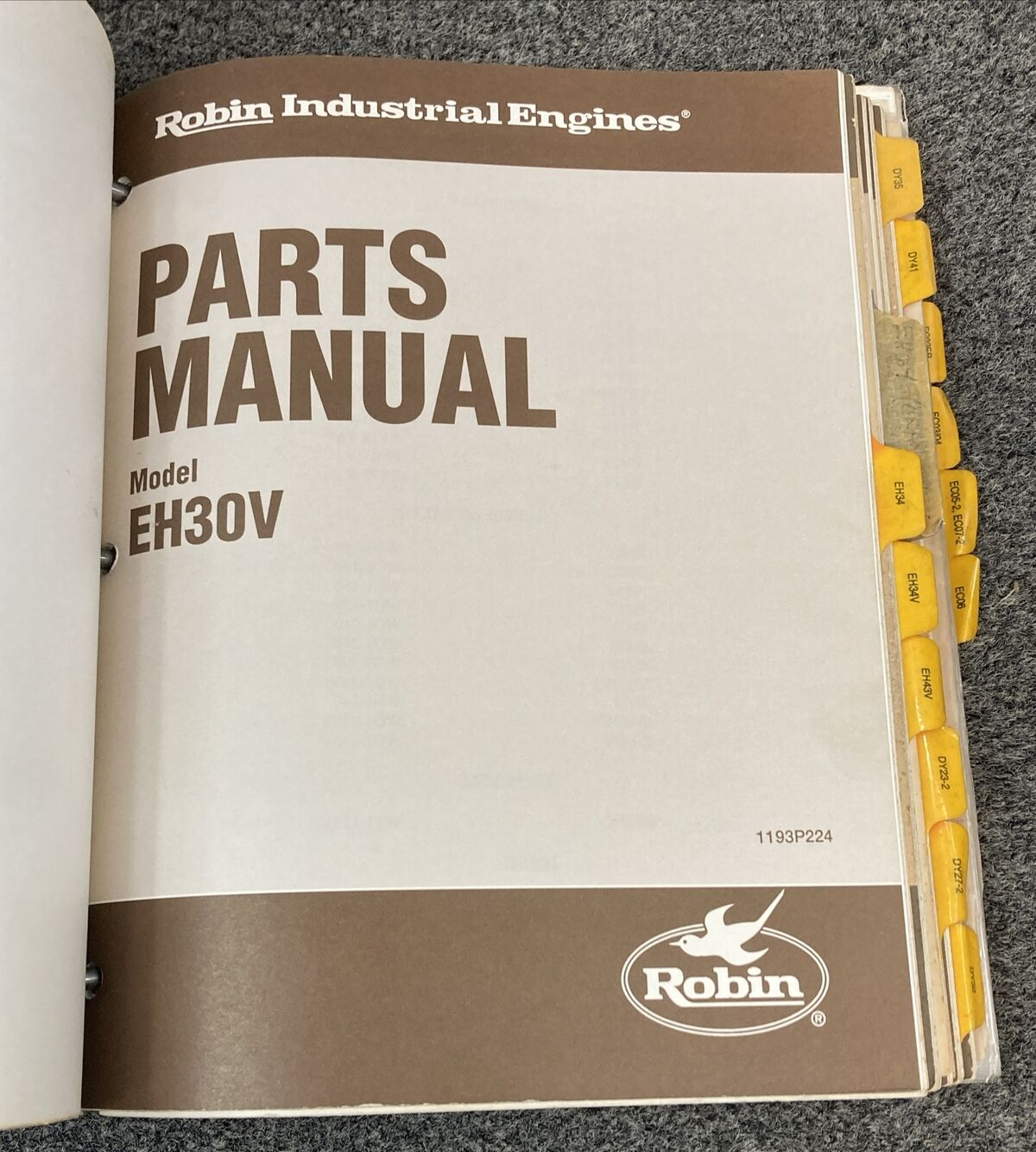 QTY 21 GENUINE ROBIN INDUSTRIAL ENGINES PARTS MANUALS