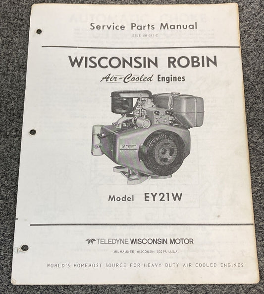 TELEDYNE WISCONSIN ROBIN EY21W LOOSE-LEAF SERVICE PARTS MANUAL