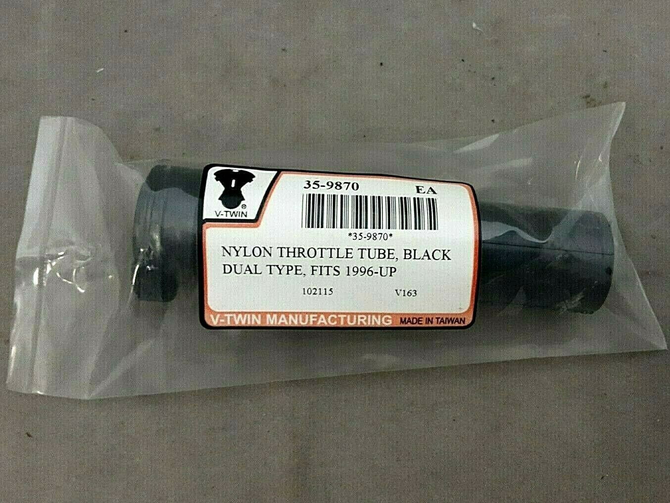 V-TWIN 35-9870 NYLON THROTTLE TUBE BLACK DUAL TYPE FITS 1996 - UP