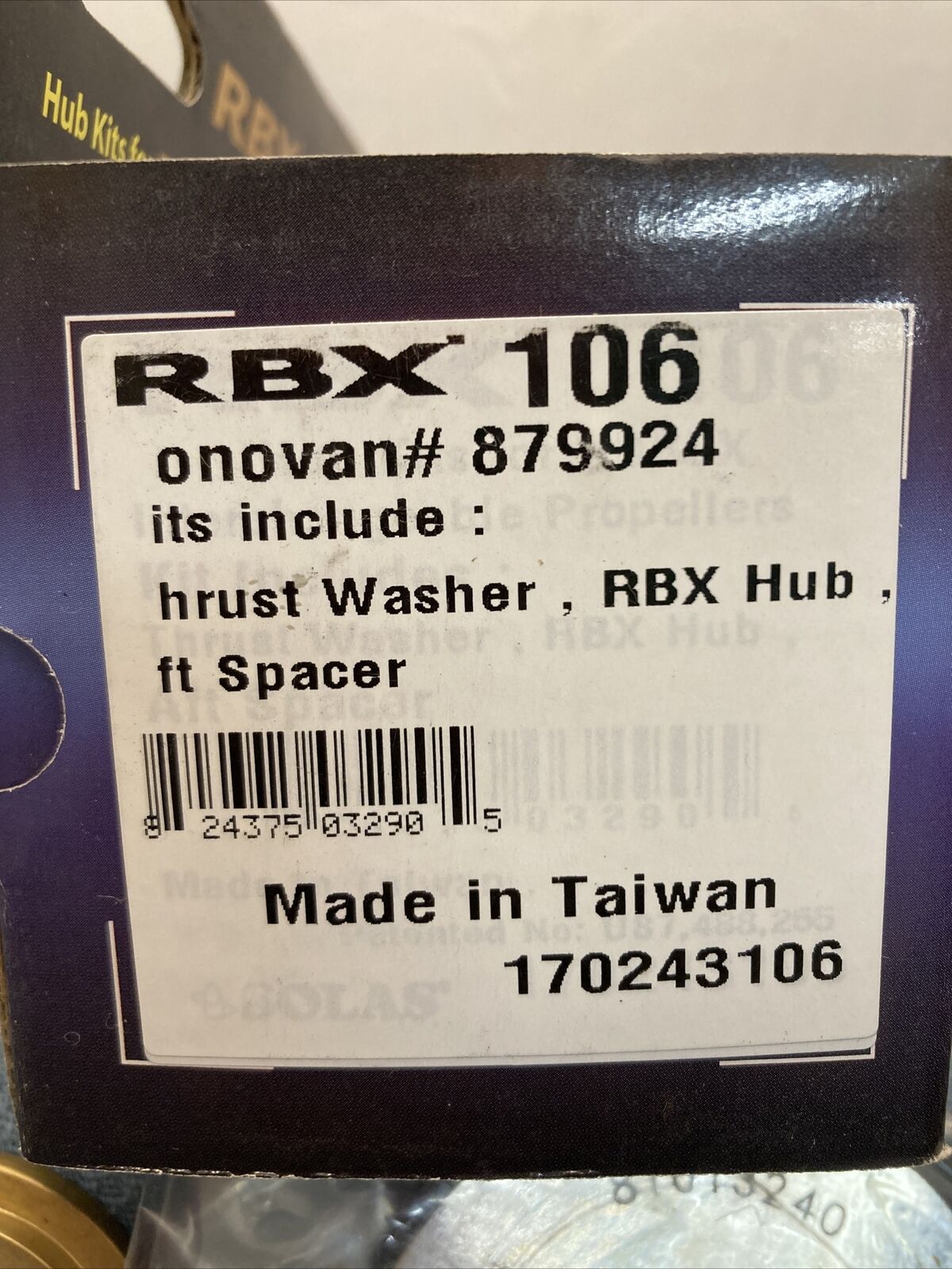 NEW RUBEX RBX 106 PROPELLER HUB KIT Evinrude/Johnson OMC/Cobra Sterndrive 879924