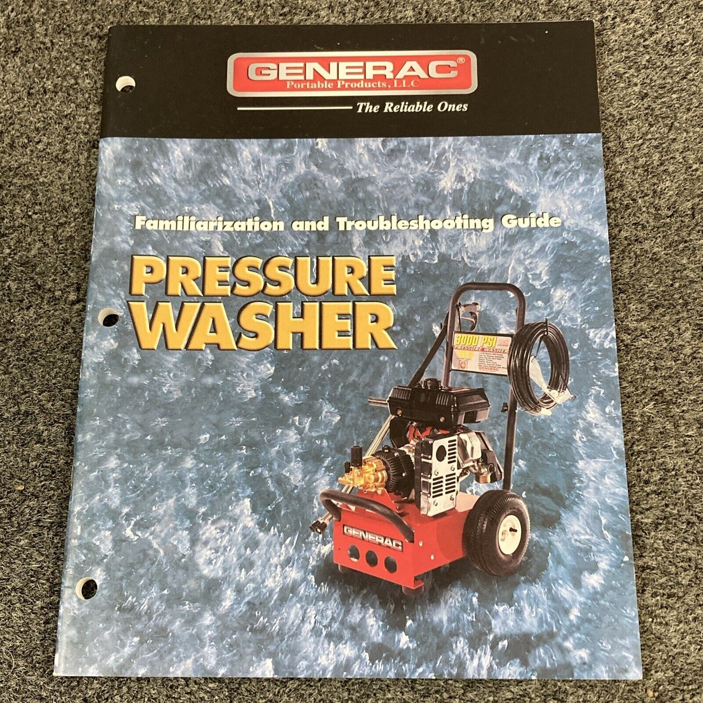 GENERAC B3277-0 PRESSURE WASHER FAMILIARIZATION & TROUBLESHOOTING GUIDE