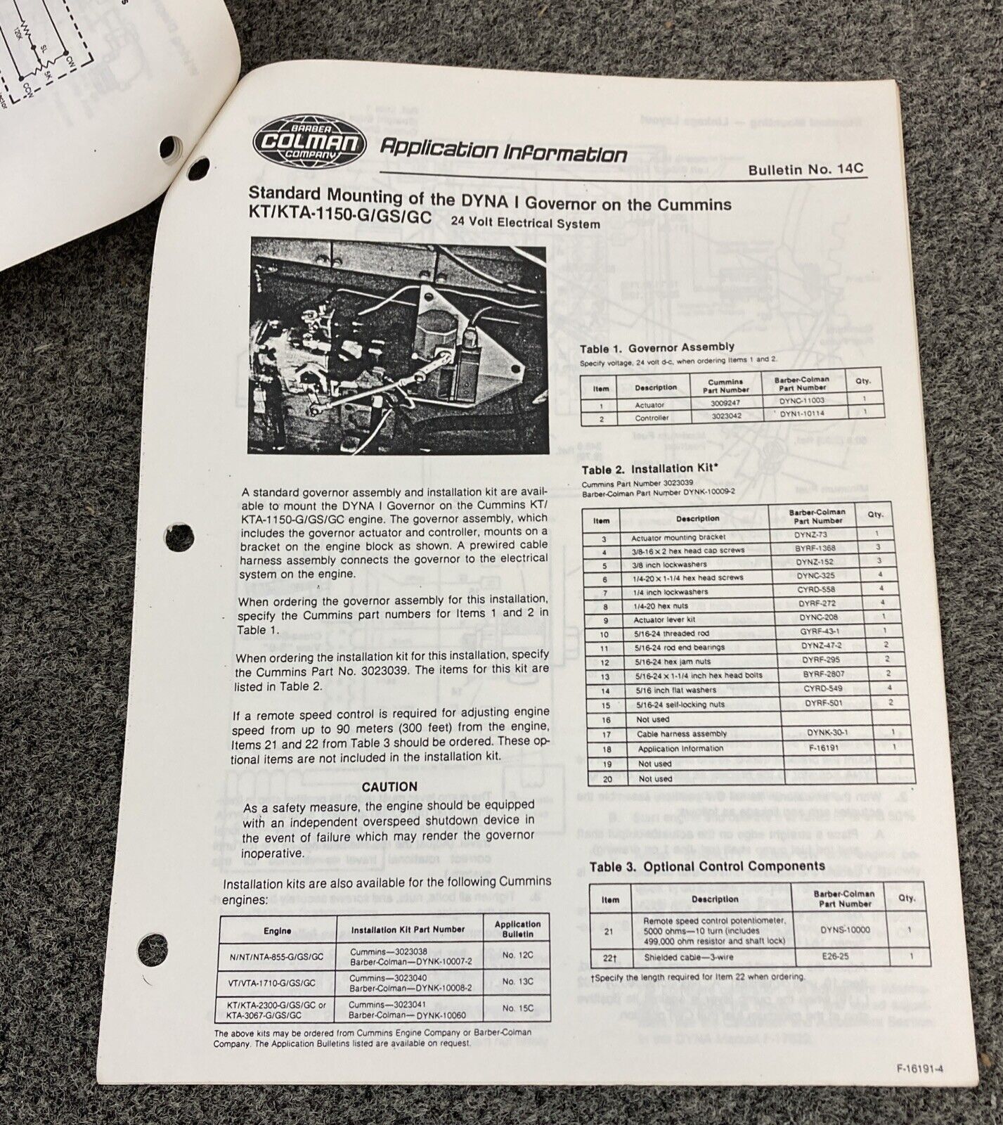 CUMMINS TP-5226 DYNA I POWER CONTROL SYSTEM TECHNICAL MANUAL