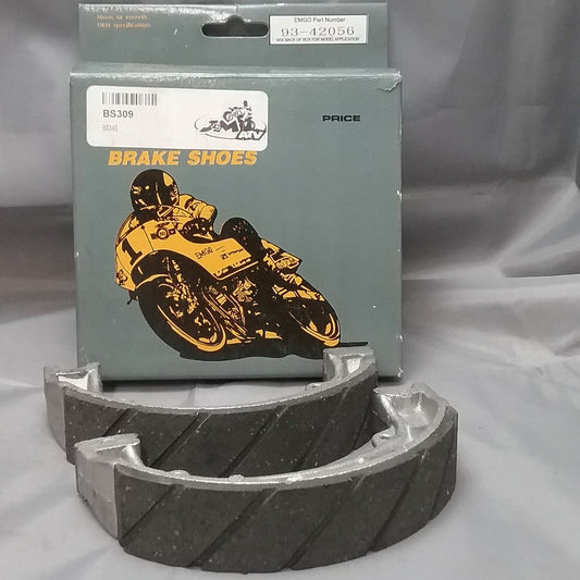 NEW EMGO 93-42056 GROOVED REPLACEMENT BRAKE SHOES