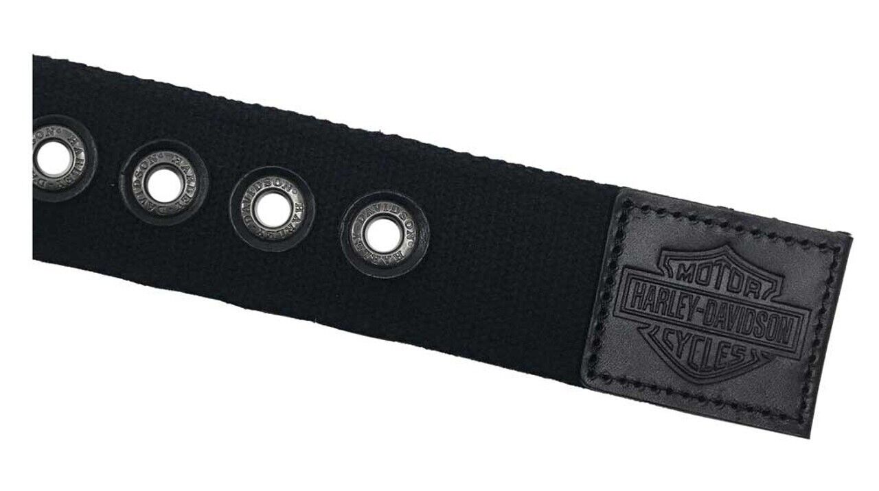 NEW GENUINE HARLEY DAVIDSON HDMBT11534 Men's Bad Manners Leather Trim Belt 38