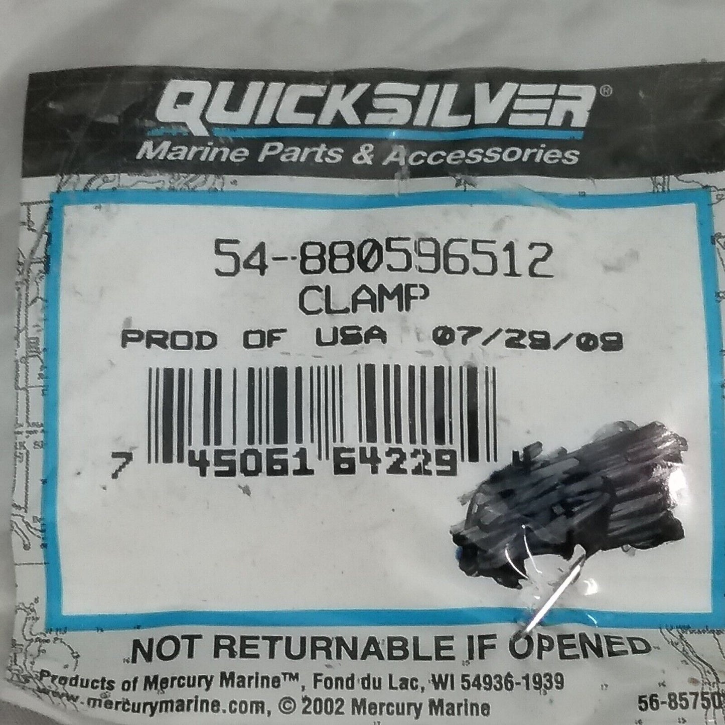 NEW QUICKSILVER 54-880596512 CLAMP Mercury Outboard 80-250HP