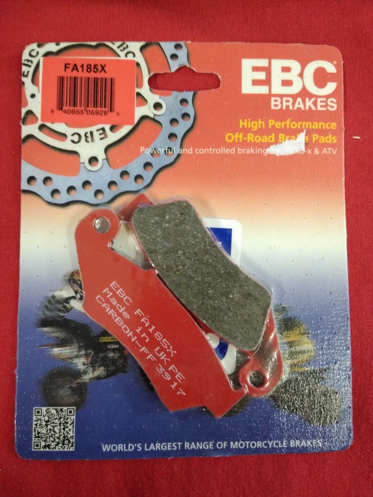 EBC Set of 2 Sport Carbon X F/R Brake Pad Set Honda FA185X