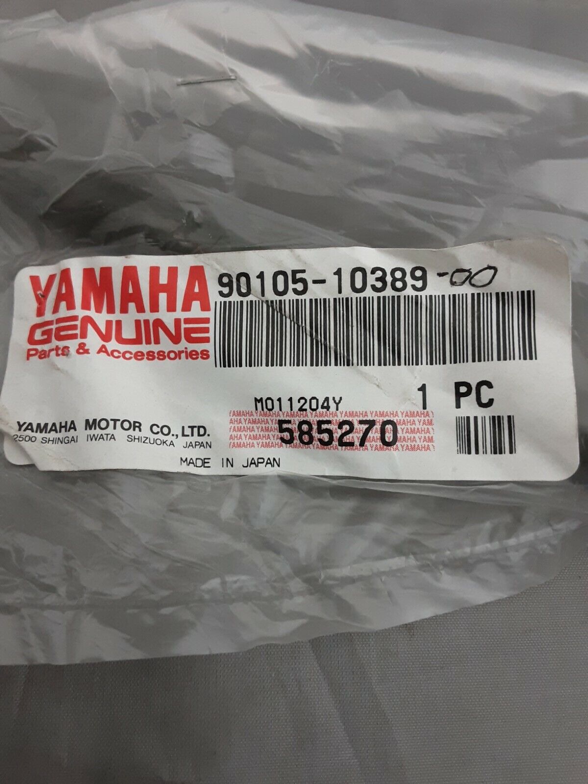 NEW GENUINE YAMAHA 90105-10389 BOLT, WASHER BASED Moto-4 YFM200 YFM225