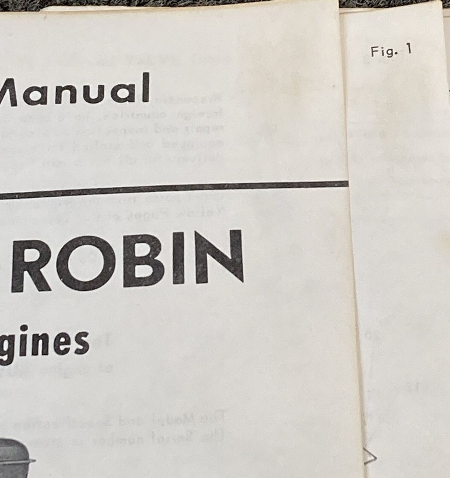 TELEDYNE WISCONSIN ROBIN EY44W LOOSE-LEAF SERVICE PARTS MANUAL