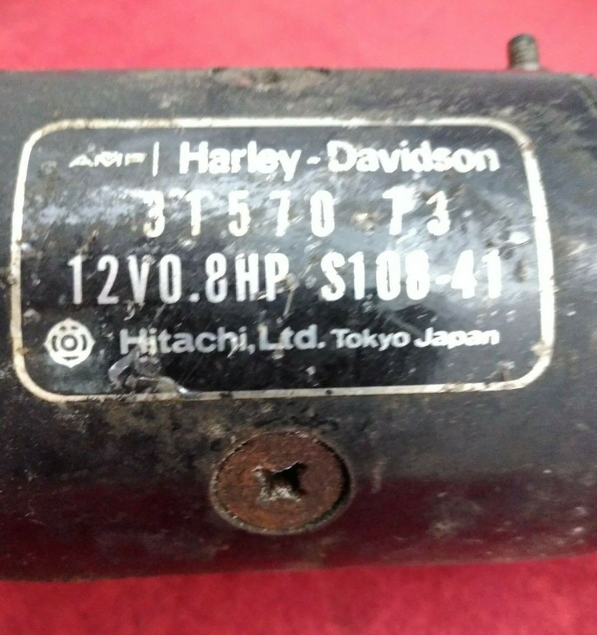 Hitacho Start Motor / Harley Davidson / Black / 315570-79 / 12V 0.8HP S108-41