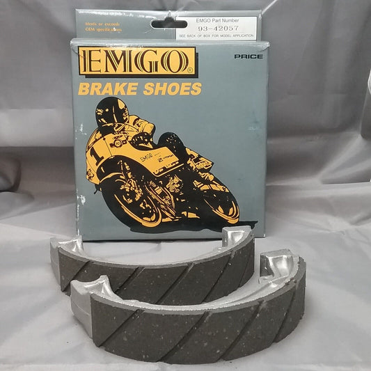 NEW EMGO 93-42057 REPLACEMENT GROOVED BRAKE SHOES