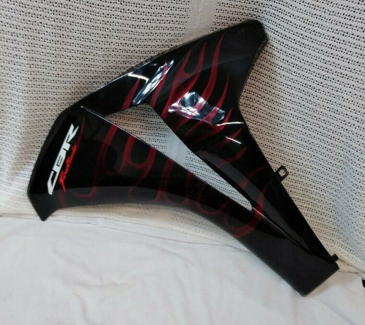 NEW HONDA LH Side Fairing CBR 1000 RR BLACK & CHERRY RED FLAME '08-'11