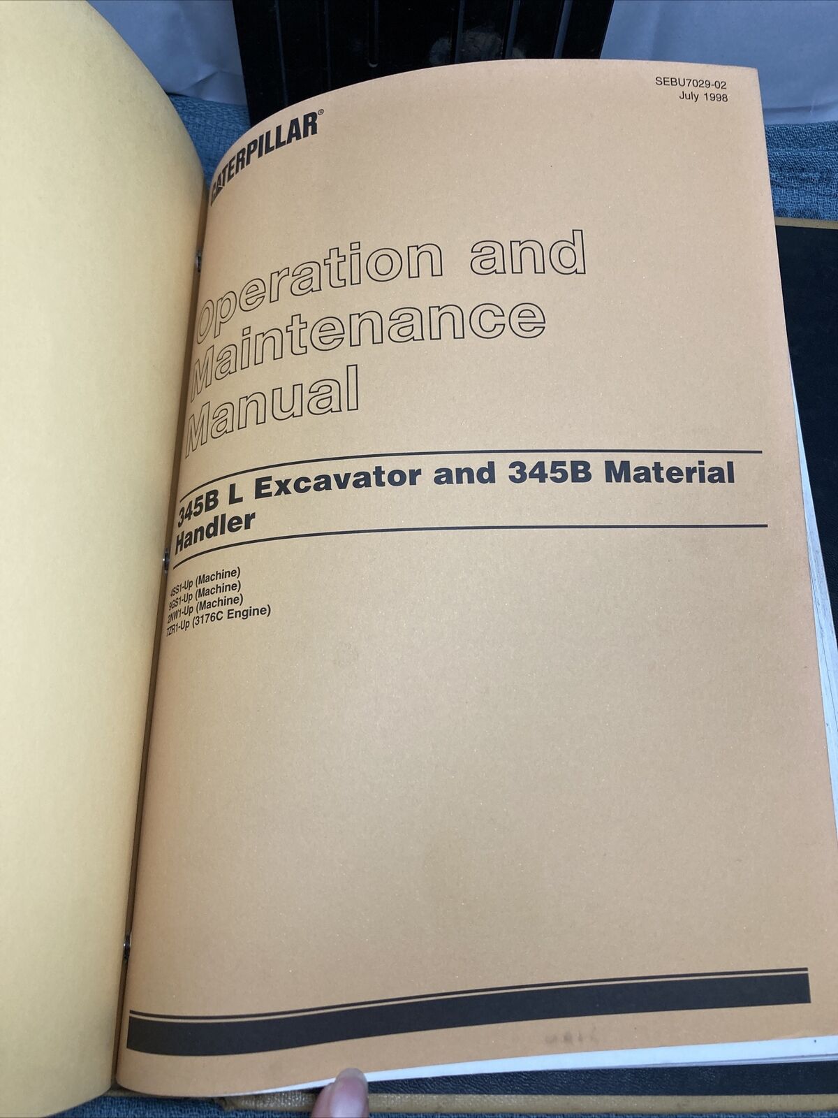 GENUINE CAT/CATERPILLAR SENR1925 SERVICE MANUAL 345B 345B L EXCAVATORS VOLUME I