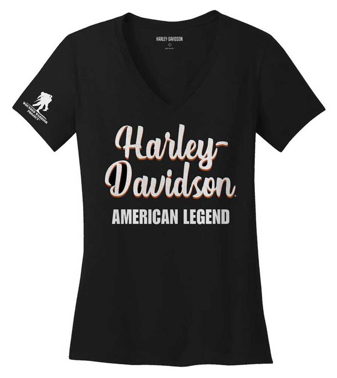 NEW GENUINE HARLEY DAVIDSON 96196-23VW WOMEN'S SMALL TEE KNIT WWP BLACK
