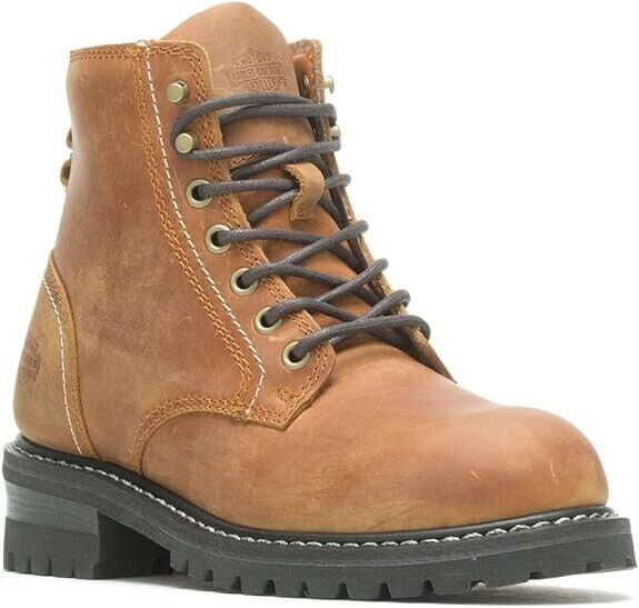 NEW HARLEY DAVIDSON D87237 SIZE 6 WOMEN'S BENTLER 5" BROWN MOTORCYCLE BOOTS