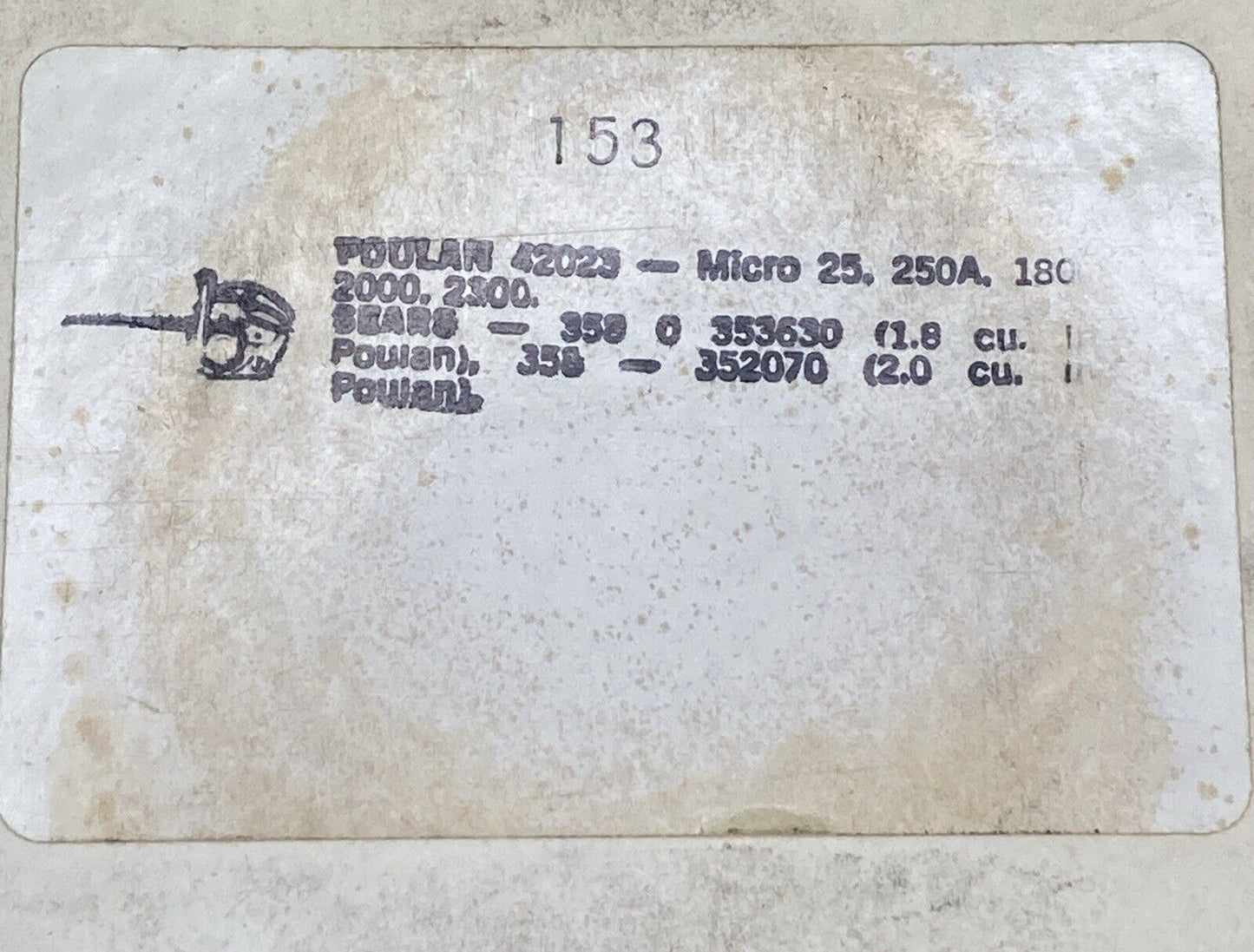NEW GENUINE TOTAL 153 REWIND STARTER SPRING POULAN & SEARS