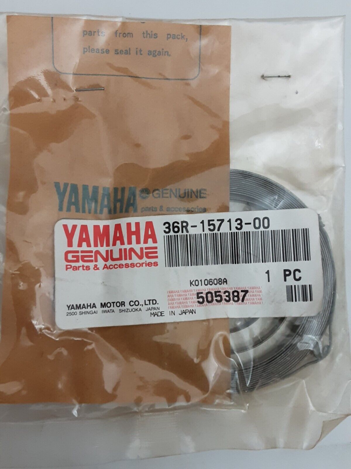NEW GENUINE YAMAHA 36R-15713-00 SPRING, STARTER Tri-Zinger YT60 4-ZINGER YF60