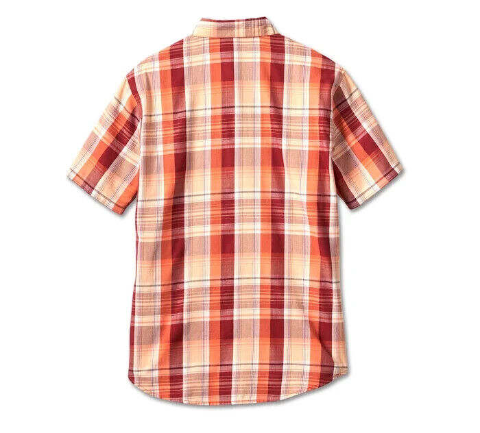 NEW GENUINE HARLEY DAVIDSON 96616-23VM MEN'S XLARGE SHIRT WOVEN RED PLAID MERLOT