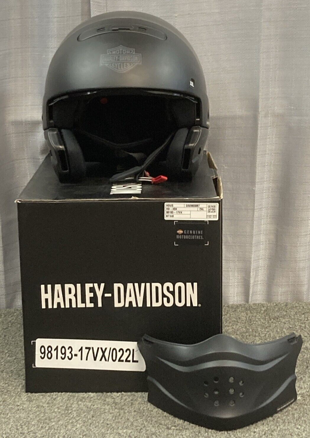 NEW HARLEY DAVIDSON 98193-17VX/022L Matte Black Pilot 3-in-1 X04 Helmet 2XL