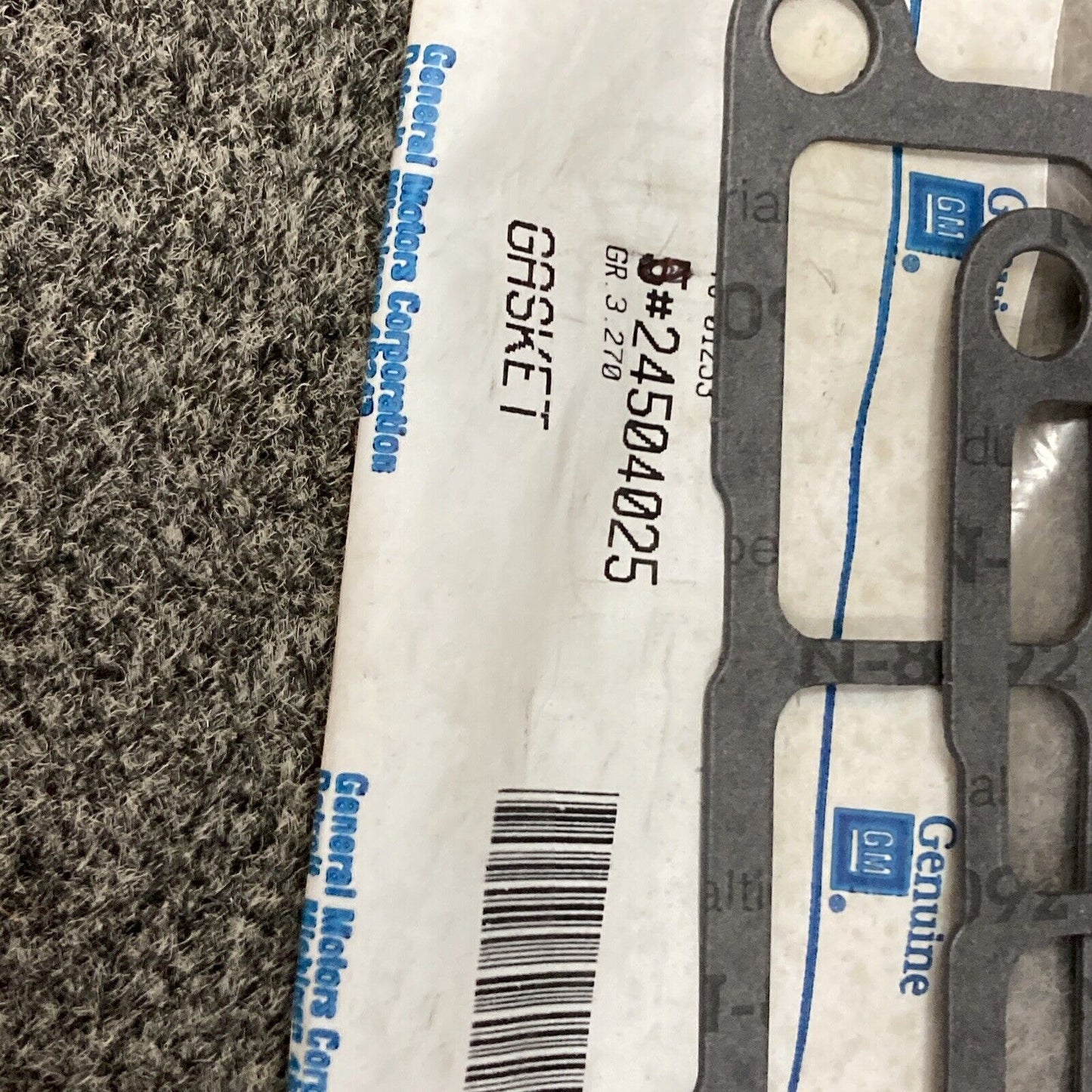 QTY 3 NEW GENUINE GM 24504025 GASKET, INTAKE MANIFOLD (LOWER TO UPPER) GR 3.270