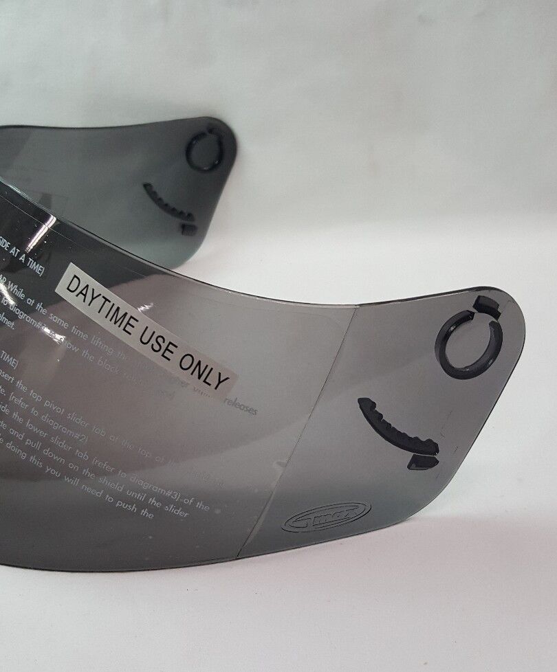 NEW GMAX Smoke Motorcycle Helmet Face Shield With Fleece Cover