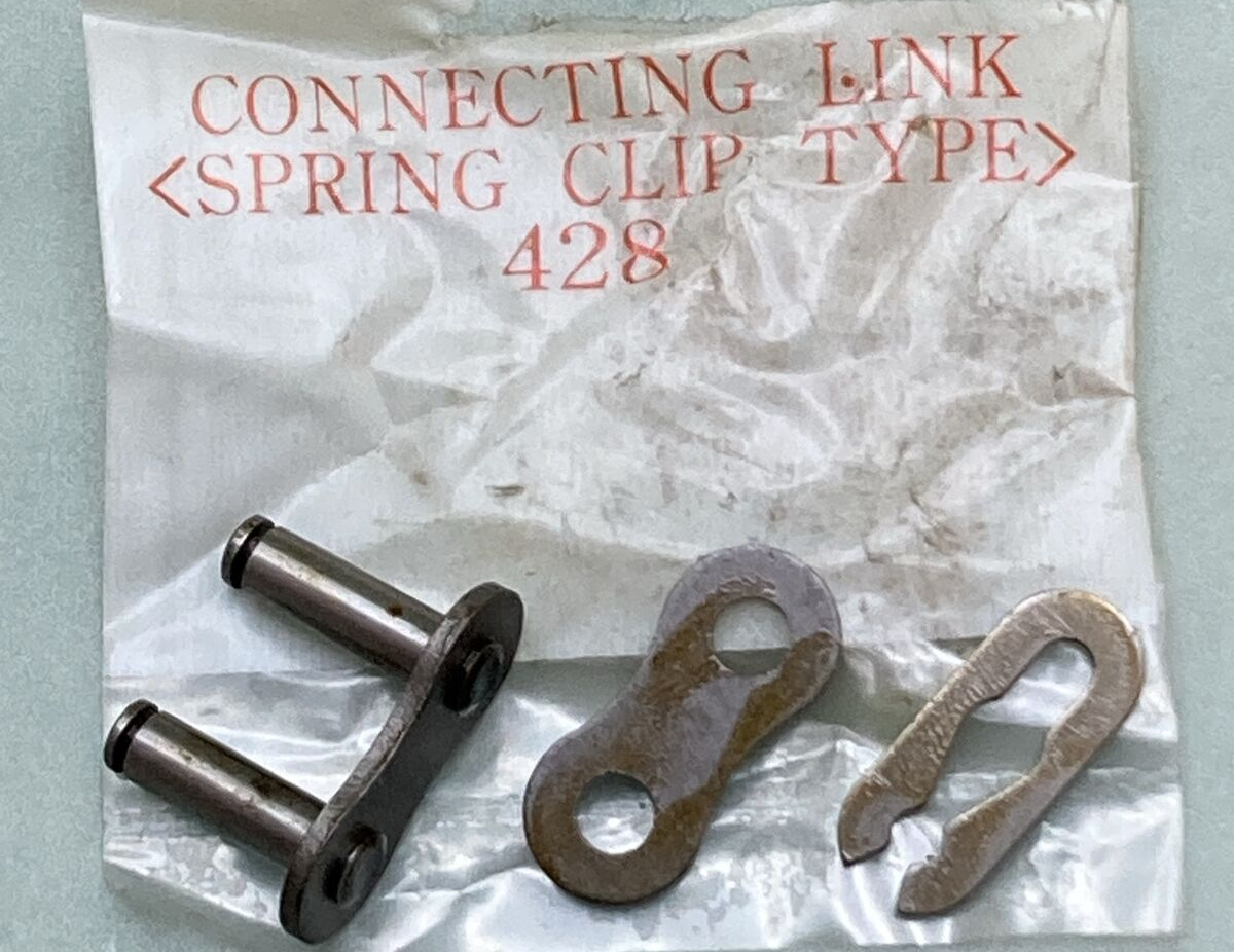 QTY 2 NEW MERICAPOWERSPORTS 428 CONNECT LINK SPRING CLIP TYPE