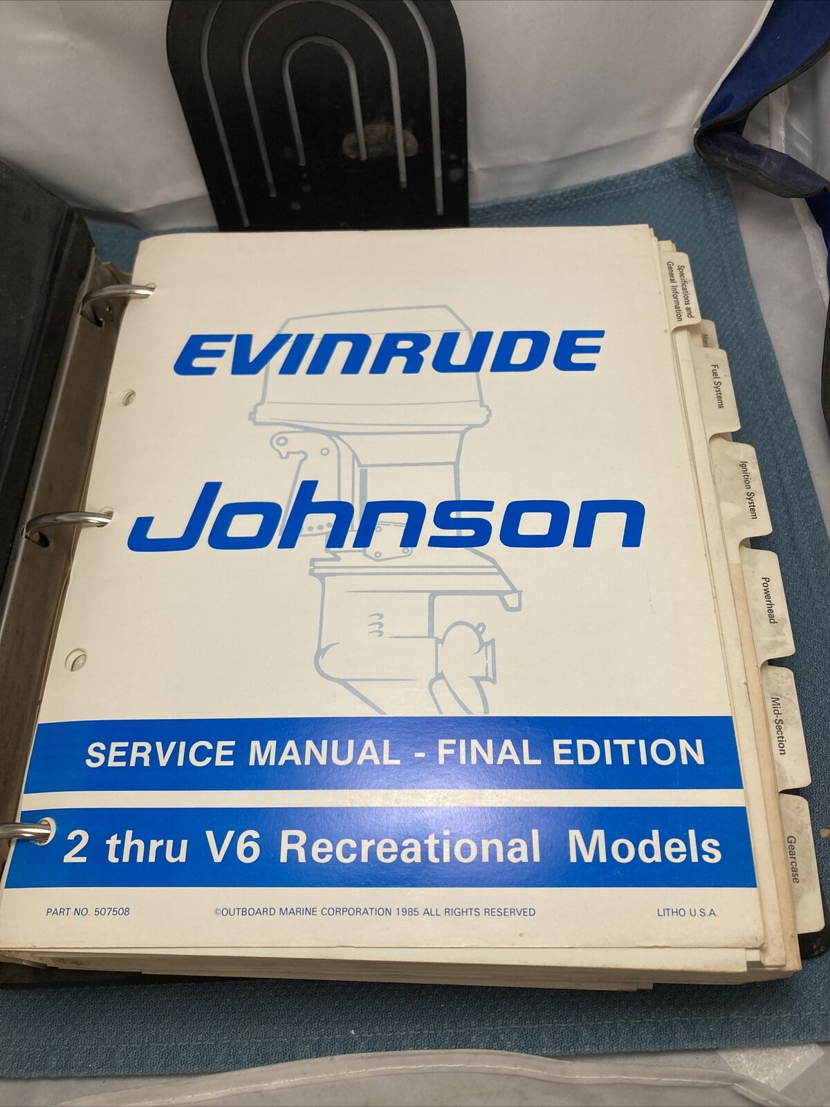 EVINRUDE/JOHNSON 507508 COMPLETE SERVICE MANUAL 2 THRU V6 RECREATIONAL MODELS