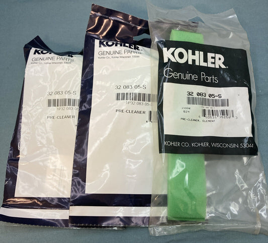 QTY 3 NEW GENUINE KOHLER 32 083 05-S PRE-CLEANER, ELEMENT