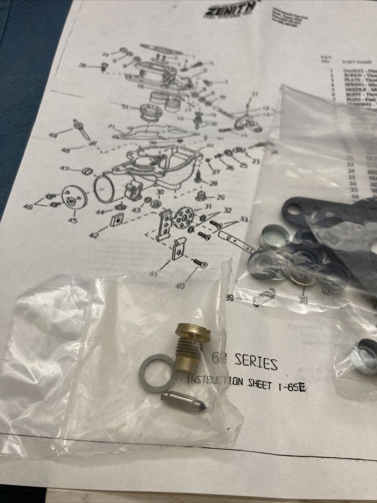 NEW GENUINE WISCONSIN CONTINENTAL TELEDYNE LQ39 KIT CARB REPAIR