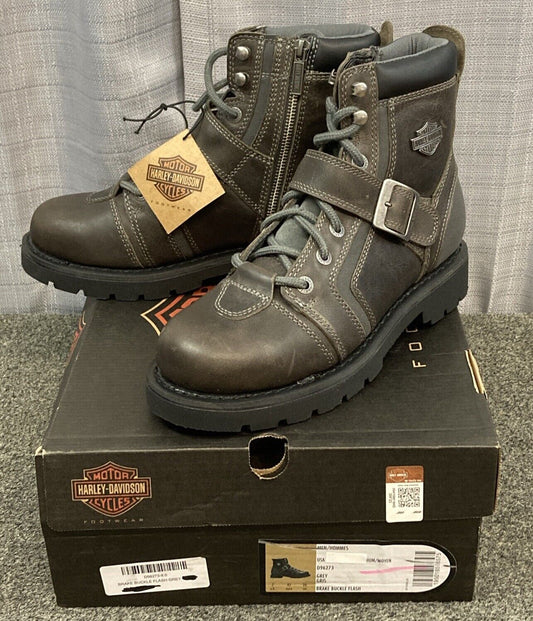 NEW GENUINE HARLEY DAVIDSON D96273 SIZE 10.5 BRAKE BUCKLE FLASH GREY