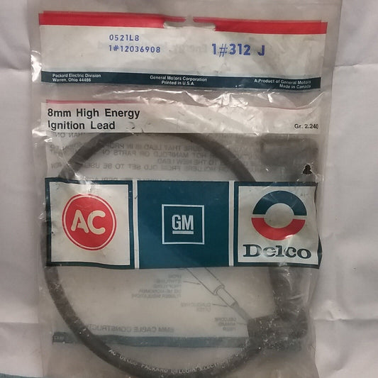 NEW ACDELCO 312J 8MM HIGH ENERGY IGNITION LEAD GM 12036908