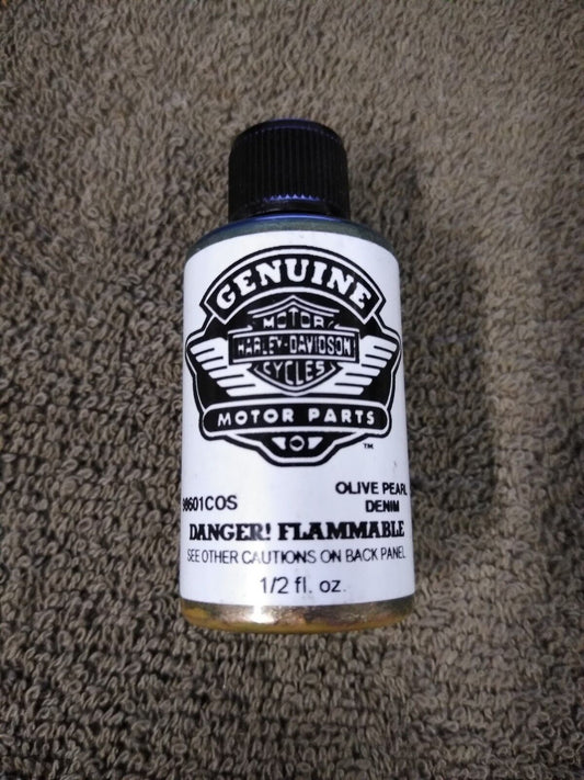 NEW Harley Davidson Touch Up Paint 1/2 fl oz. / 98601COS Olive Pearl Denim