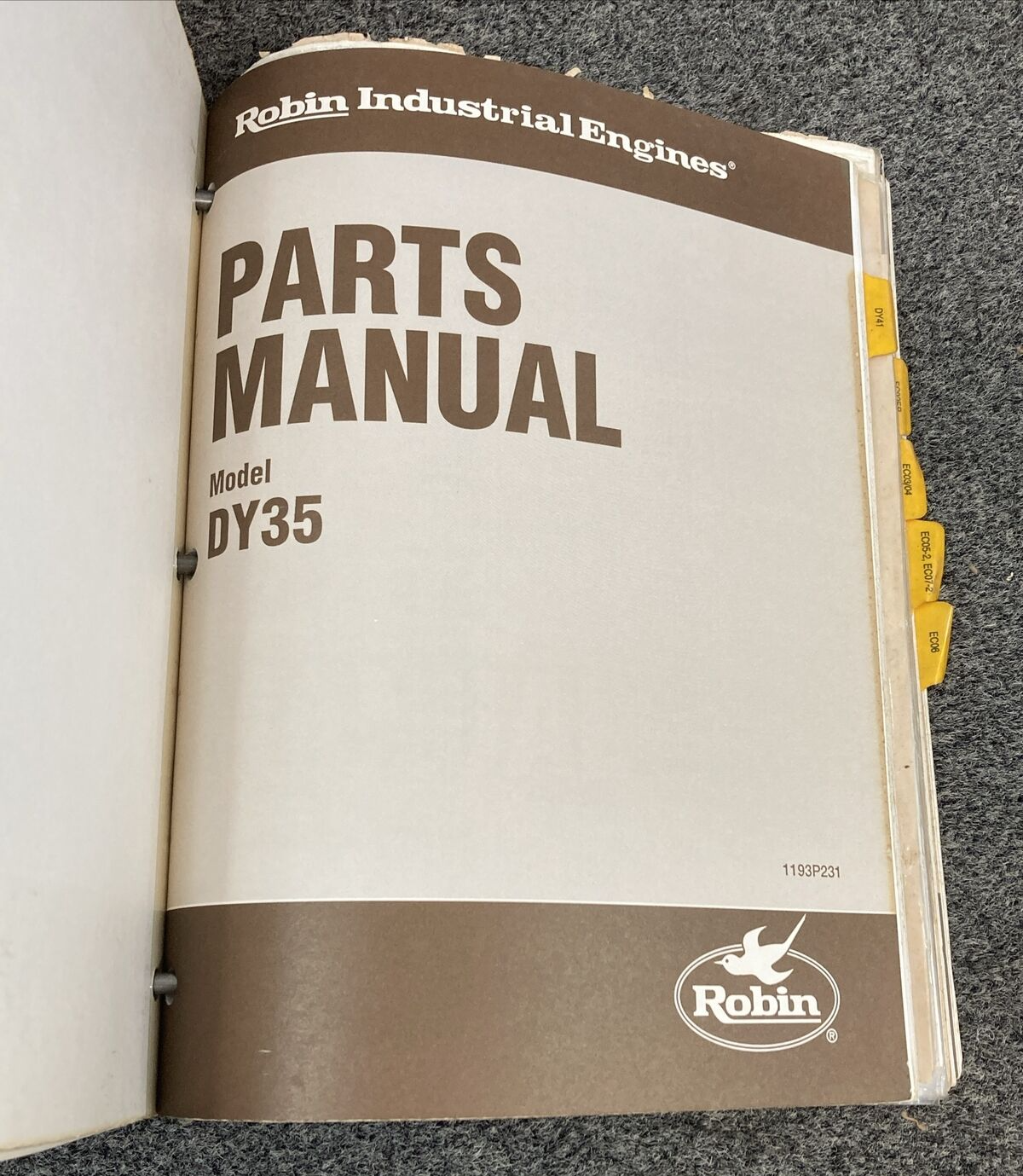 QTY 21 GENUINE ROBIN INDUSTRIAL ENGINES PARTS MANUALS