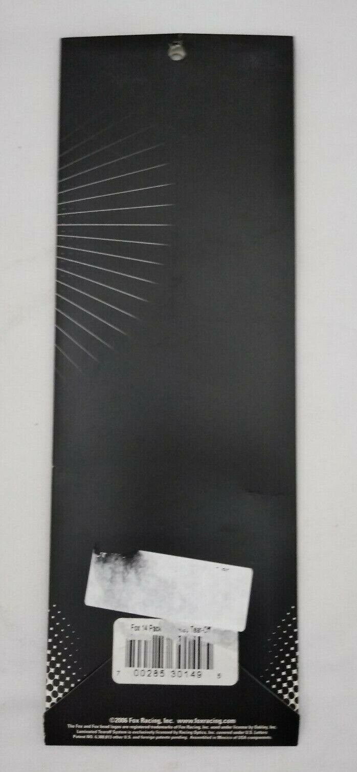 NEW FOX MX Laminated Tear Offs / Pack of 14 / 30-149FX