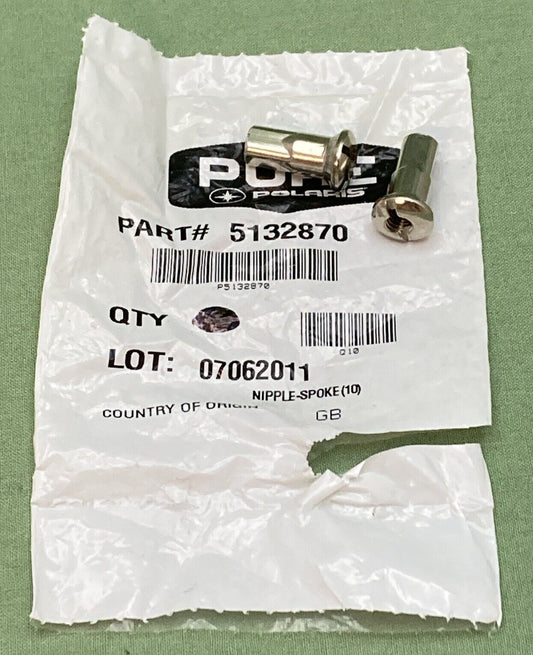 QTY 2 NEW GENUINE POLARIS 5132870 NIPPLE SPOKE