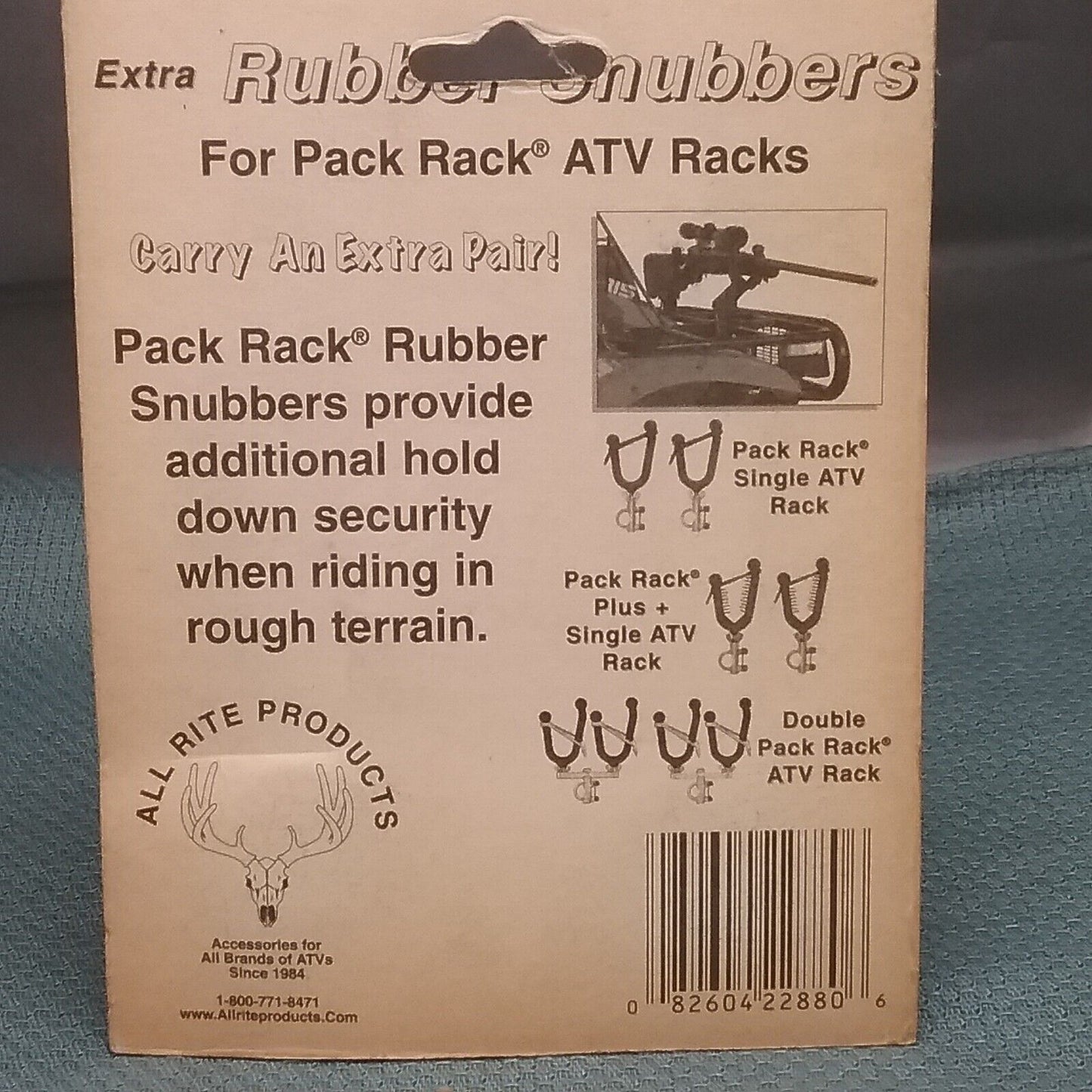 NEW ALL RITE'S RB2 RUBBER SNUBBERS FOR PACK RACK SERIES ATV RACKS