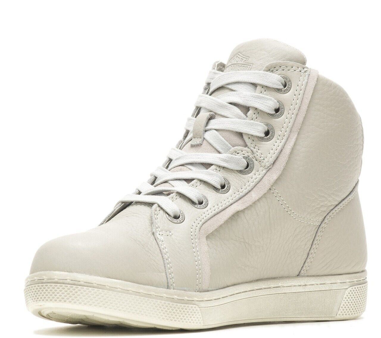 NEW HARLEY DAVIDSON D87224 SIZE 9 WOMENS MACKEY 4" GREY MOTORCYCLE SNEAKER BOOTS