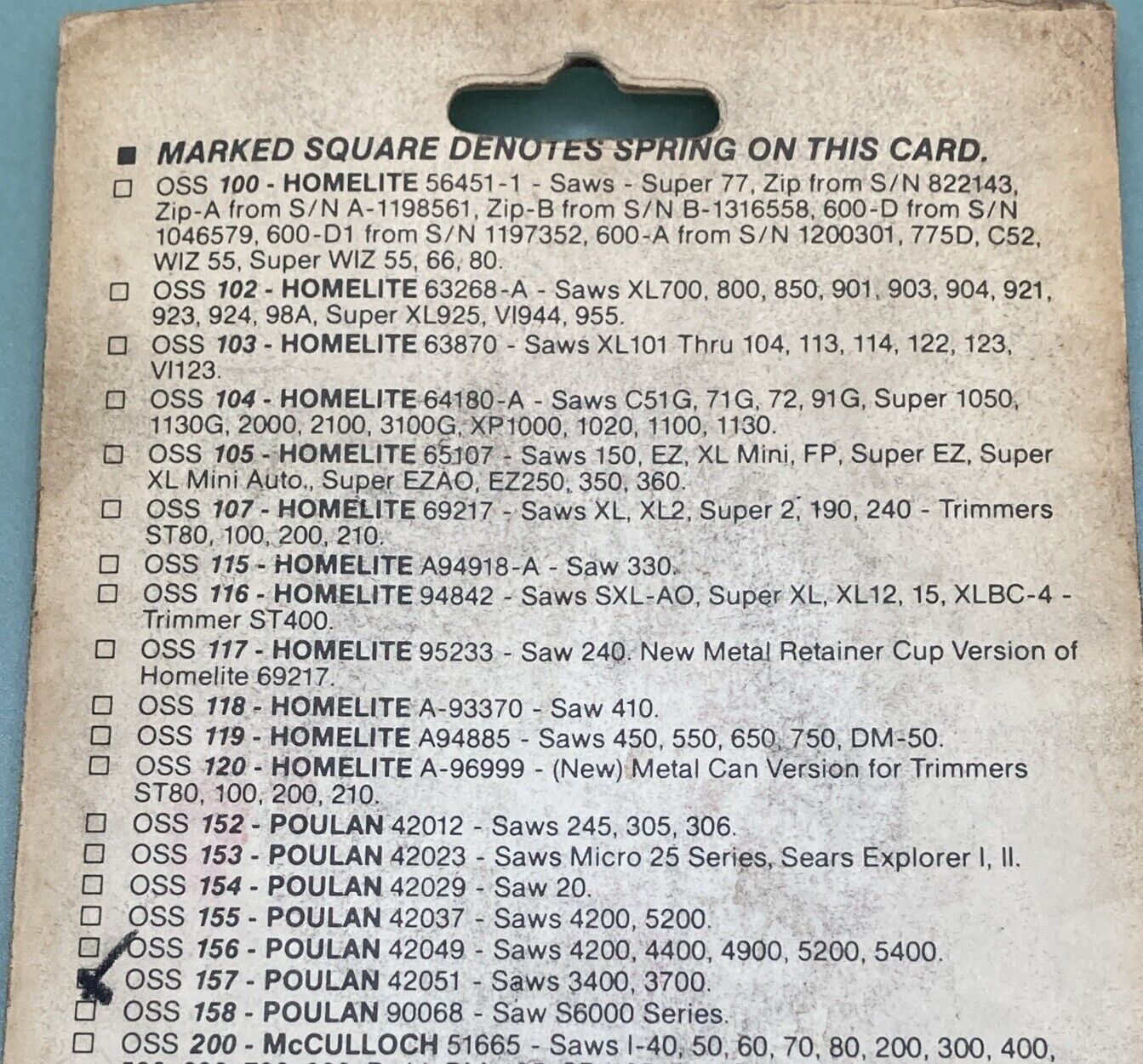 NEW GENUINE TOTAL 157 REWIND STARTER SPRING POULAN